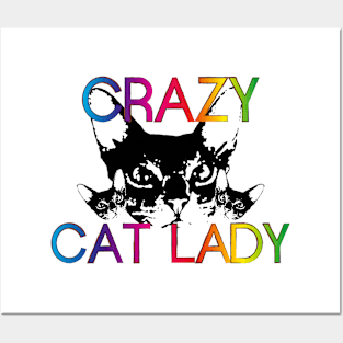 Crazy cat lady official outfit Posters and Art